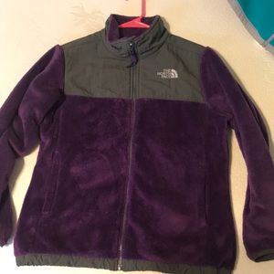 Purple Furry North Face Jacket